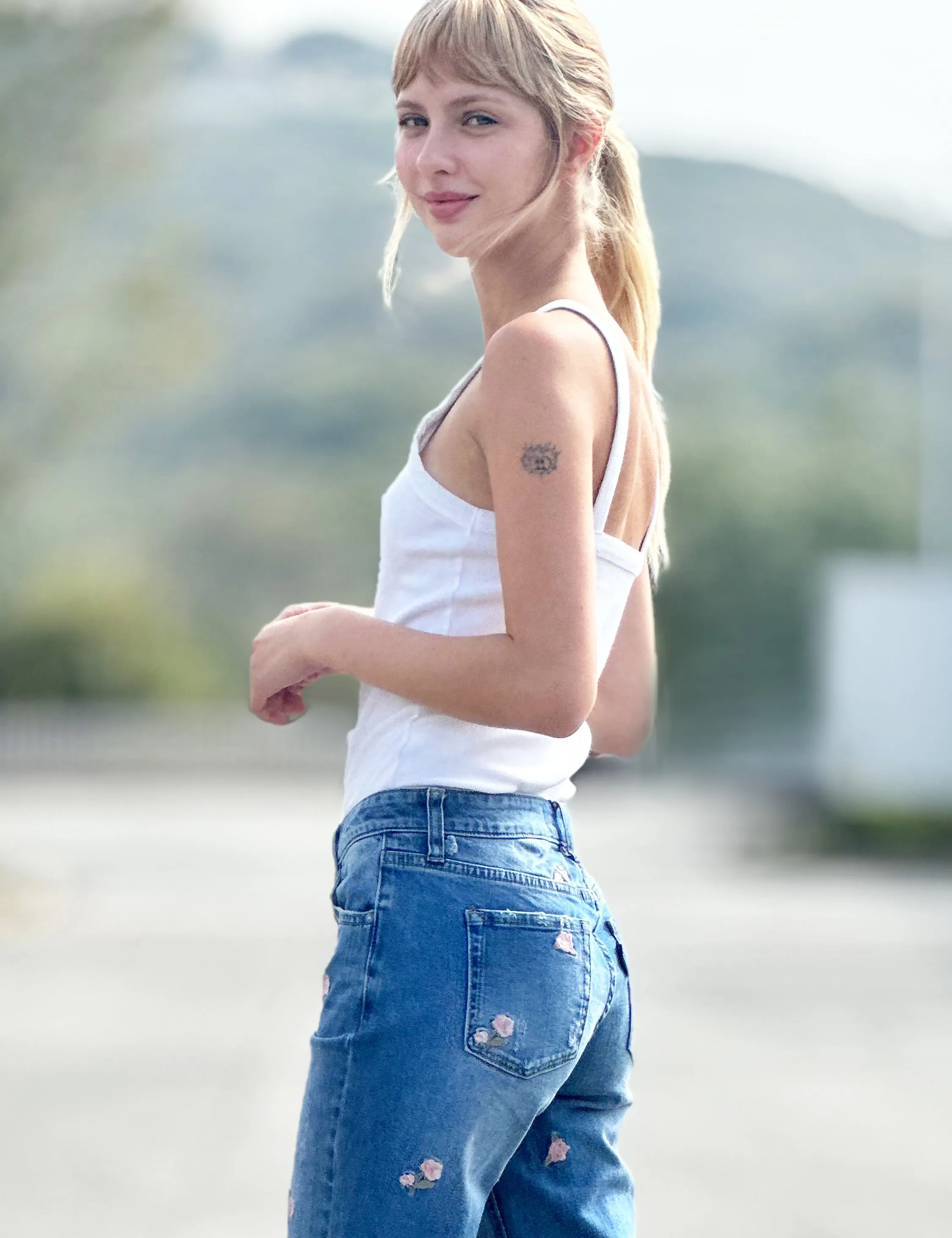 Absolutely Rosey Mid-Rise Jeans