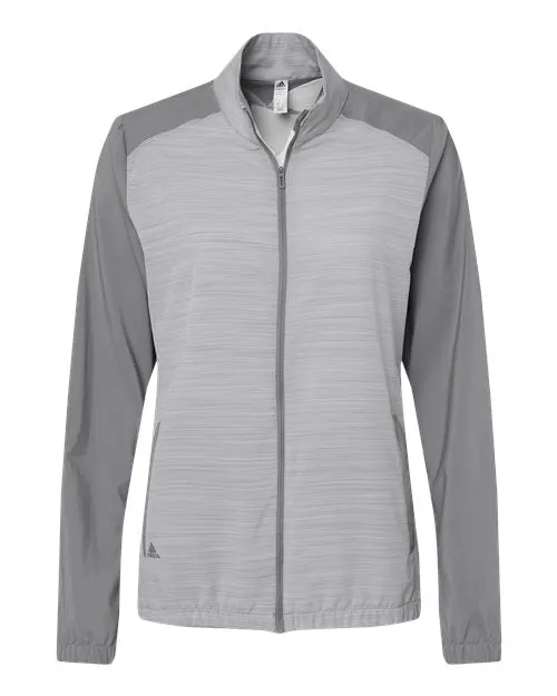 Adidas Women's Heather Block Full-Zip Wind Jacket