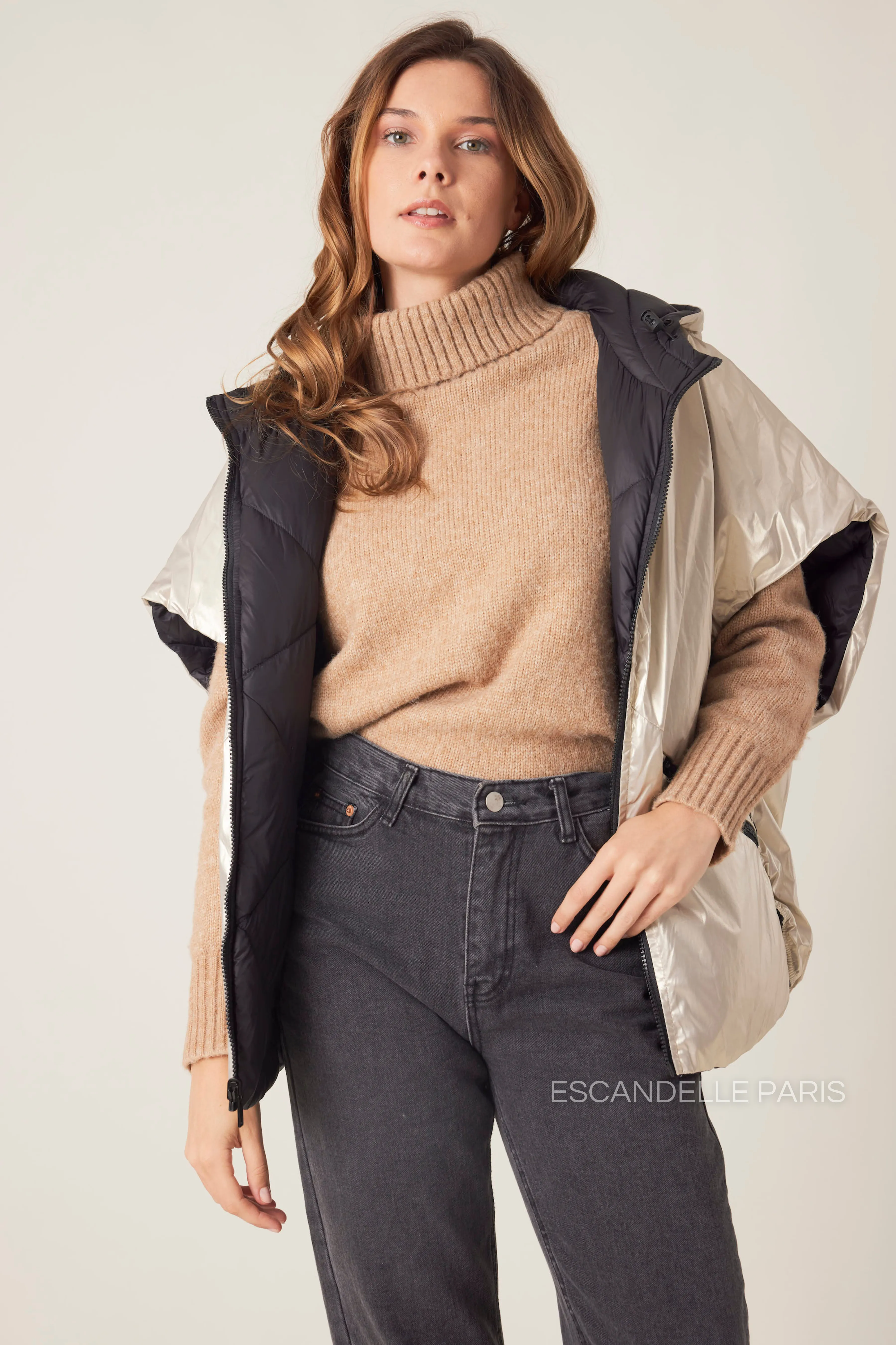 ALBA - Doudoune-cape Oversize Réversible