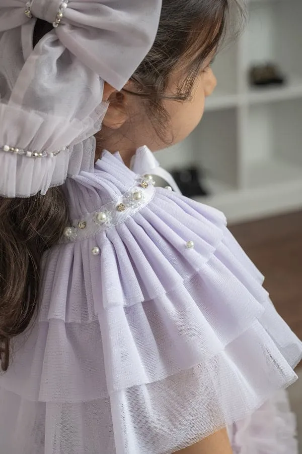 Ariel Lavender Victorian Tulle Cape