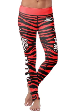Baseball Mom Striped Leggings