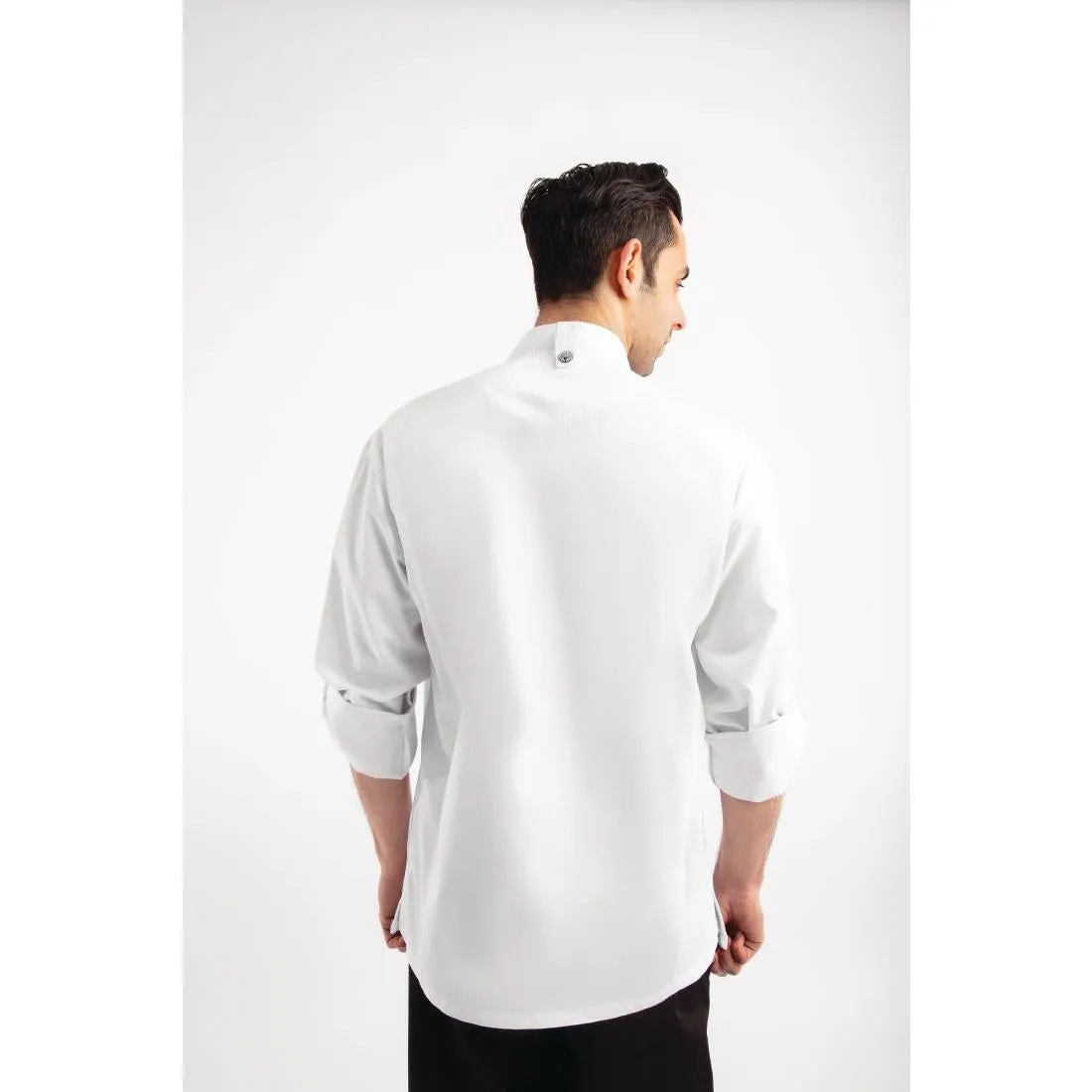 BB264-L Chef Works Unisex Hartford Lightweight Chef Jacket White Size L
