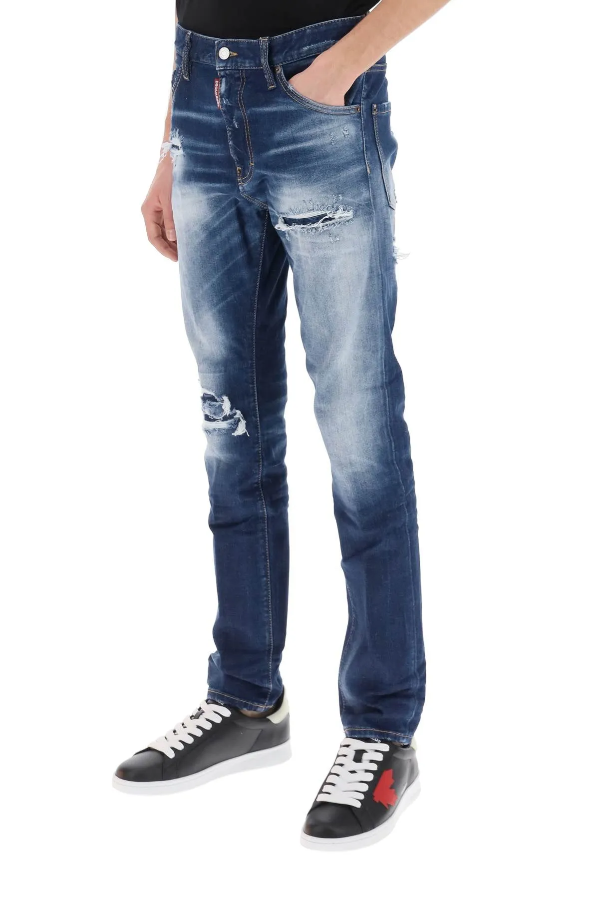 cool guy jeans in medium worn out booty wash