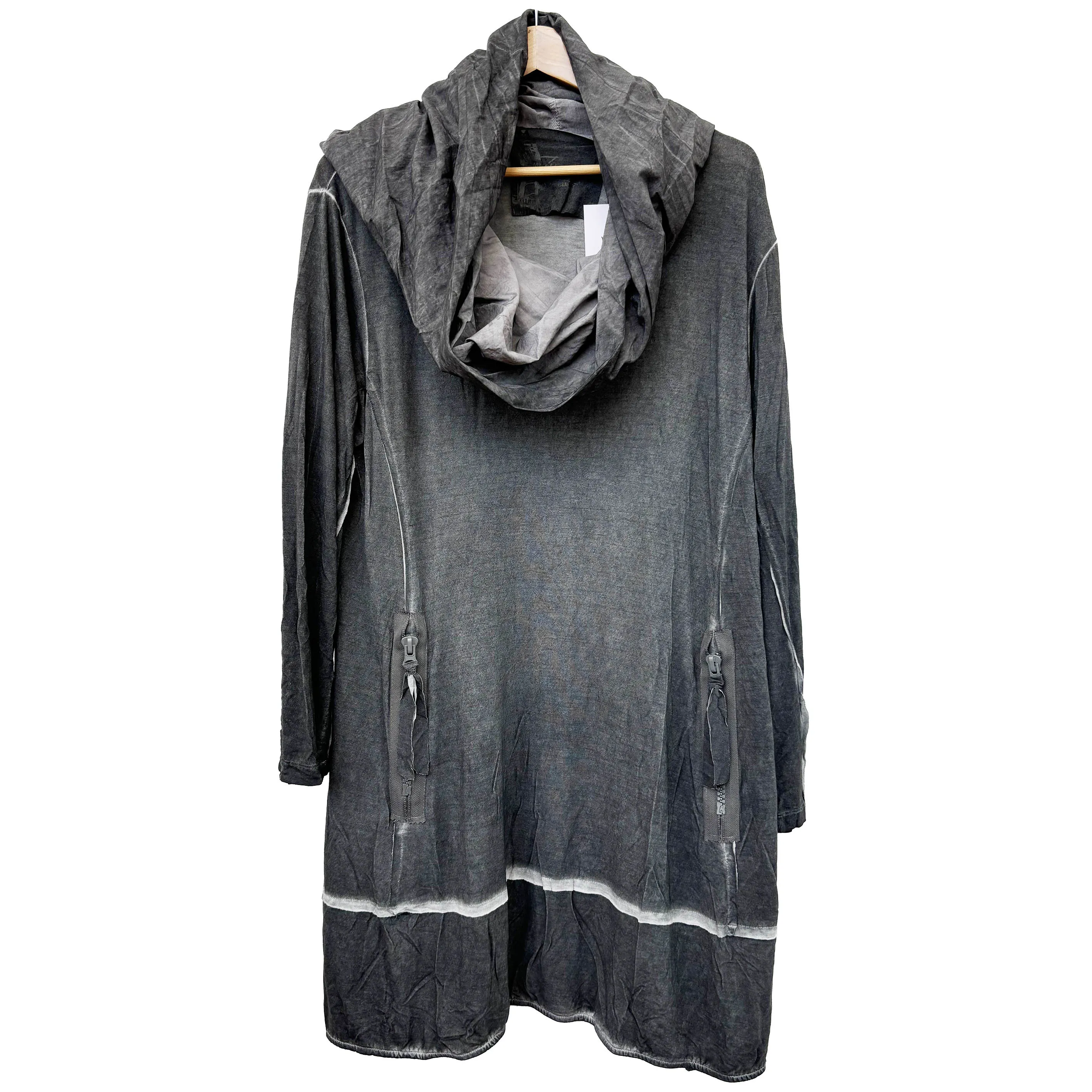Cowl Neck Tunic in Anthracite