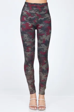 Distressed Camo Print Leggings