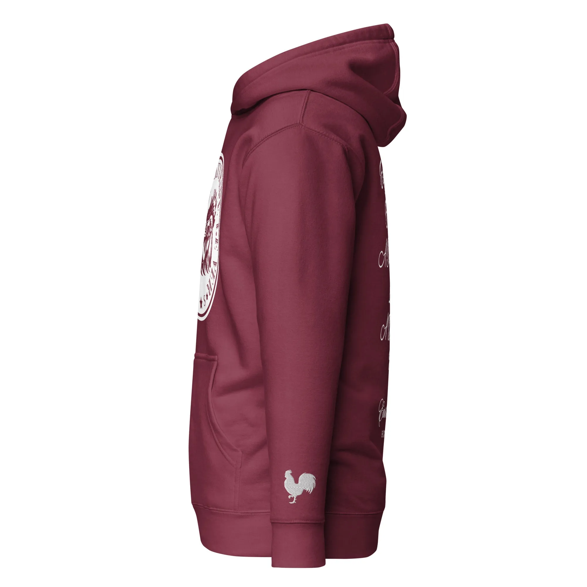 EARLE LE' BYRDE "French Motto" Fleece Pull-Over Hoodie