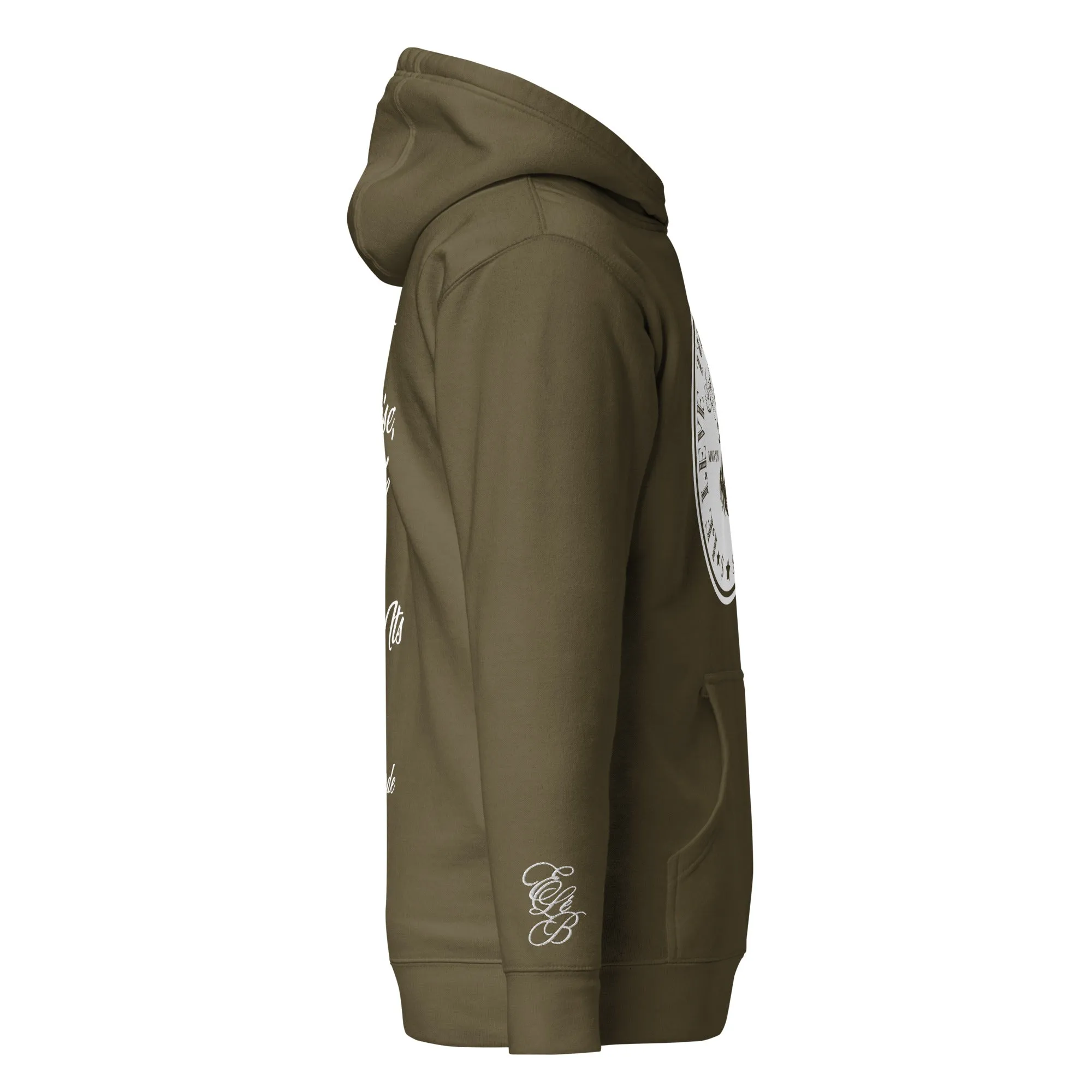 EARLE LE' BYRDE "French Motto" Fleece Pull-Over Hoodie