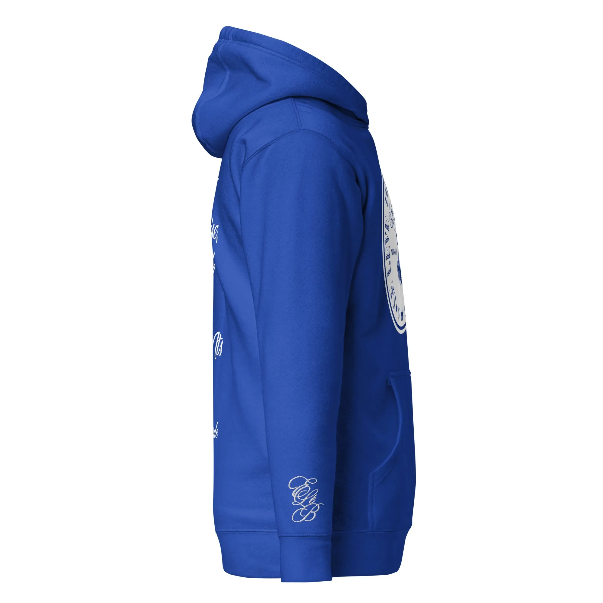 EARLE LE' BYRDE "French Motto" Fleece Pull-Over Hoodie