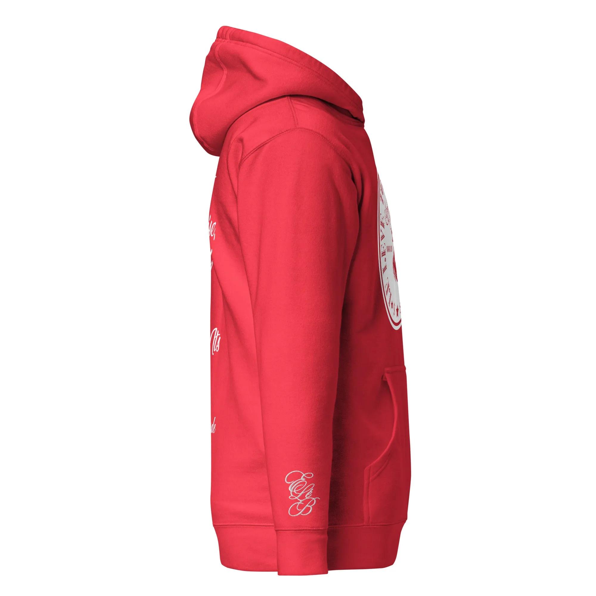 EARLE LE' BYRDE "French Motto" Fleece Pull-Over Hoodie