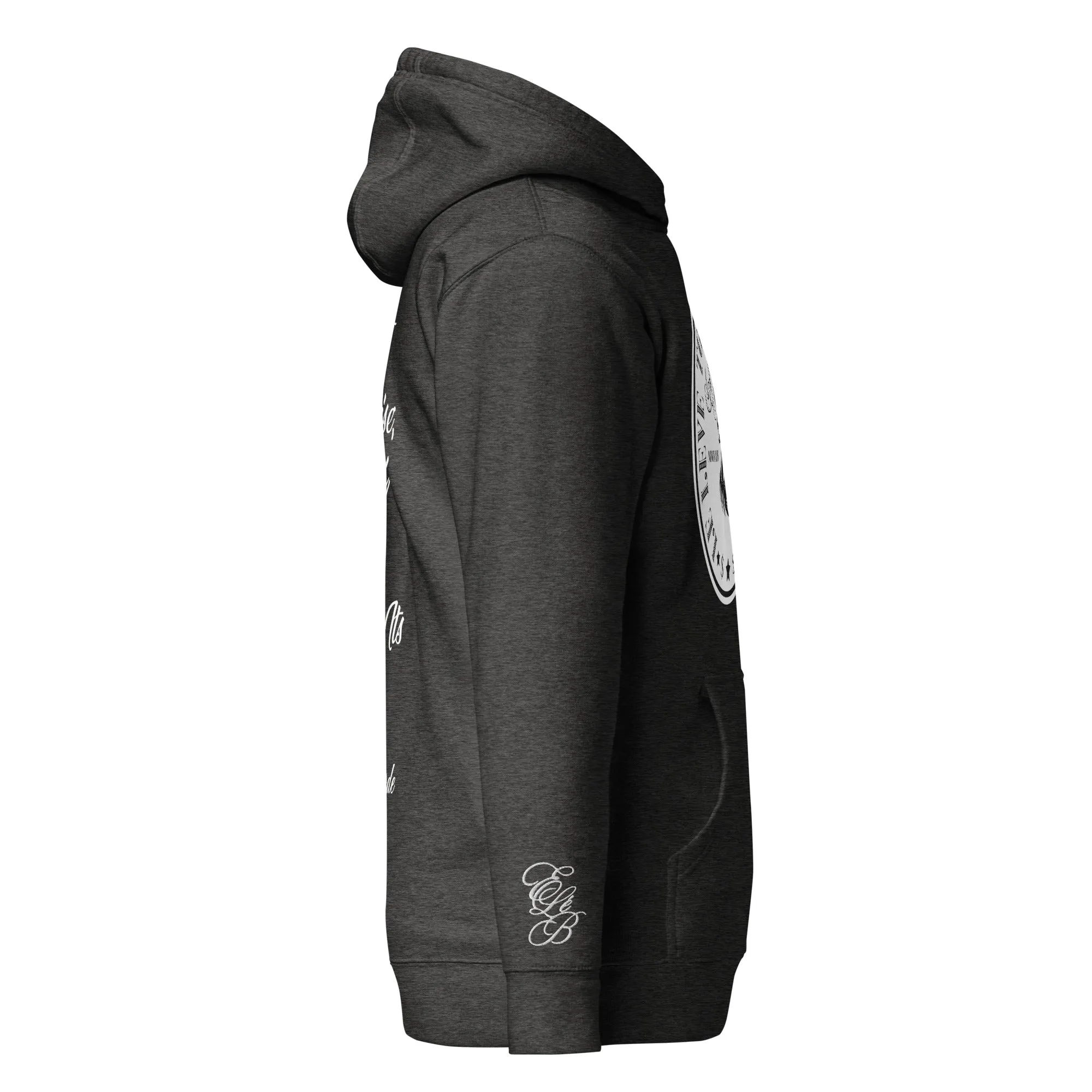 EARLE LE' BYRDE "French Motto" Fleece Pull-Over Hoodie
