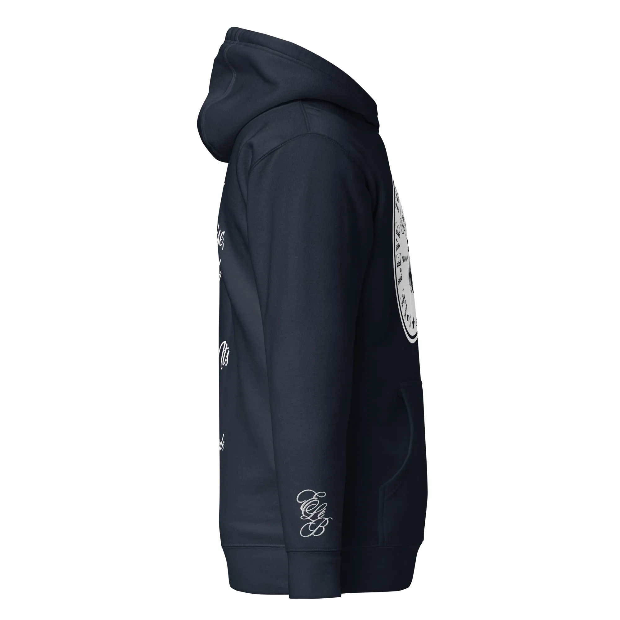EARLE LE' BYRDE "French Motto" Fleece Pull-Over Hoodie