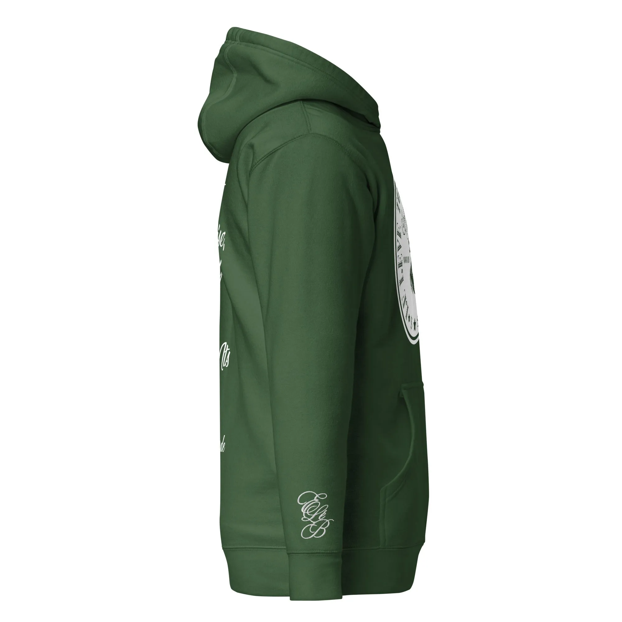 EARLE LE' BYRDE "French Motto" Fleece Pull-Over Hoodie