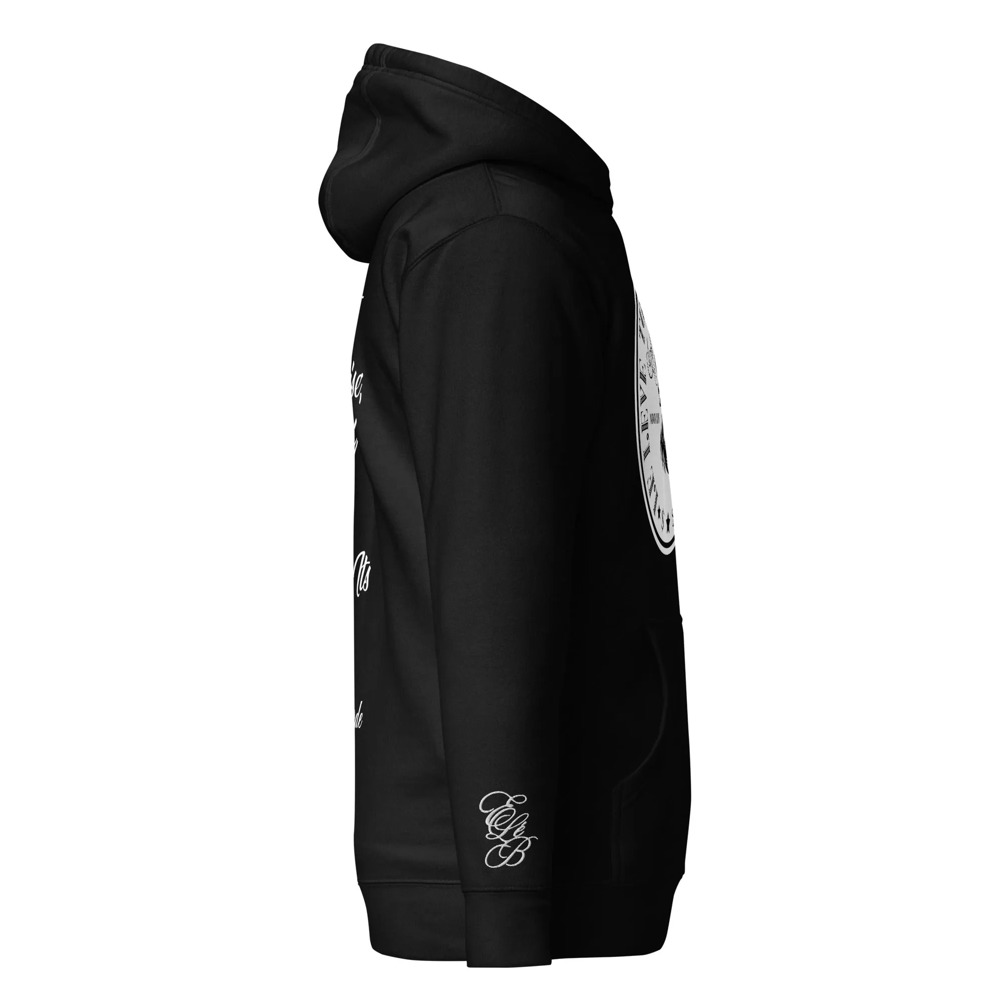 EARLE LE' BYRDE "French Motto" Fleece Pull-Over Hoodie