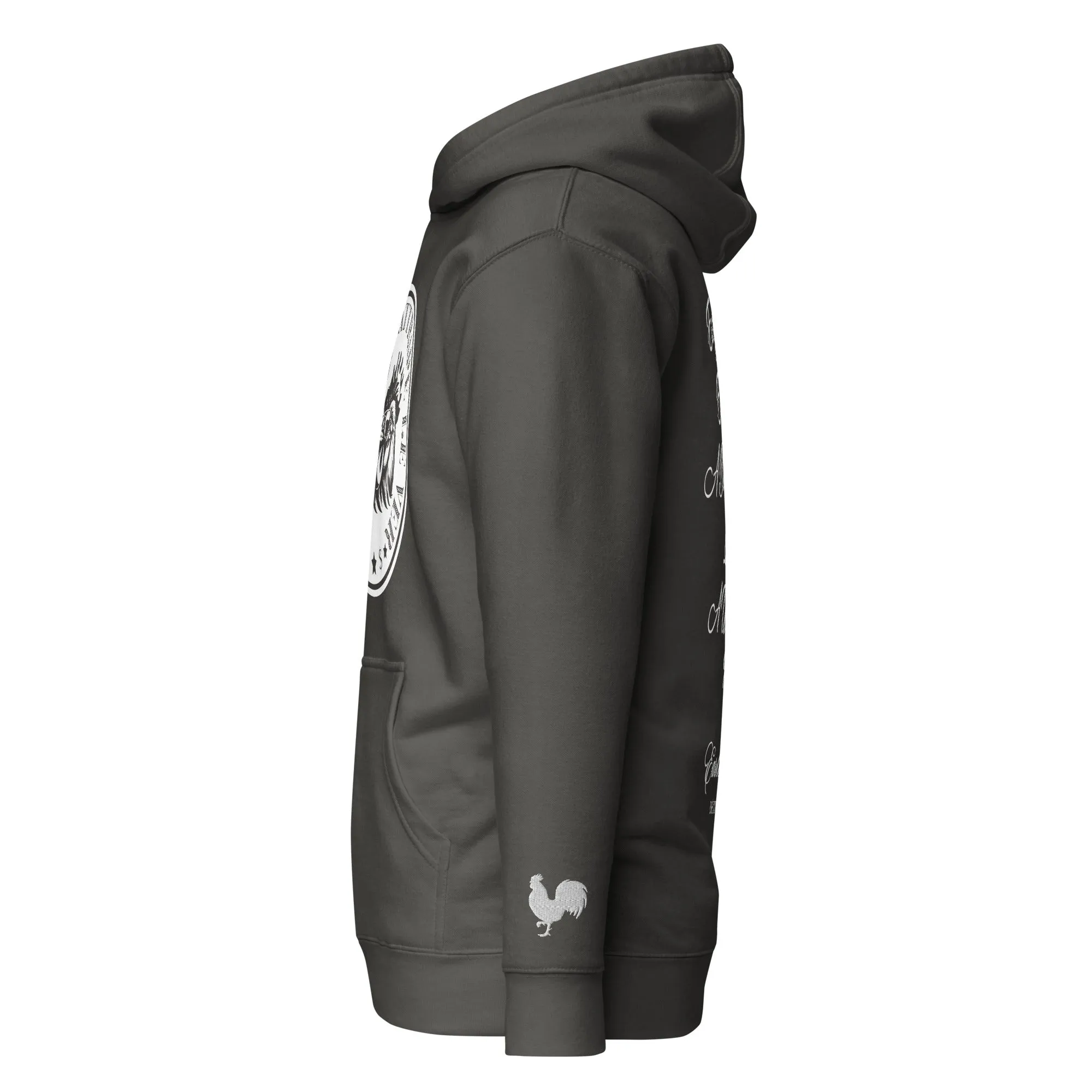 EARLE LE' BYRDE "French Motto" Fleece Pull-Over Hoodie