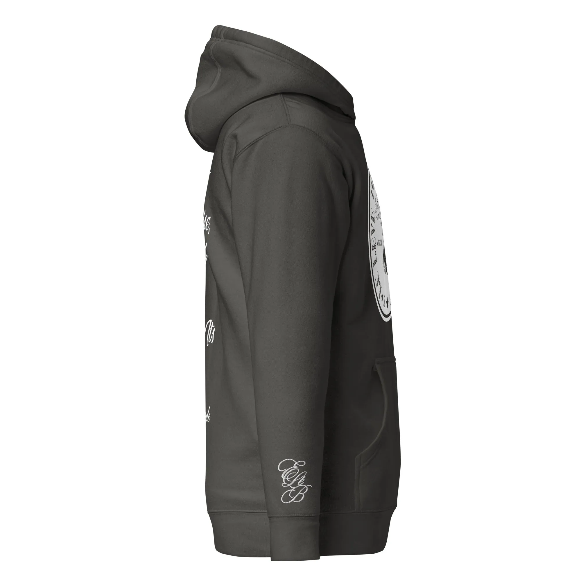 EARLE LE' BYRDE "French Motto" Fleece Pull-Over Hoodie