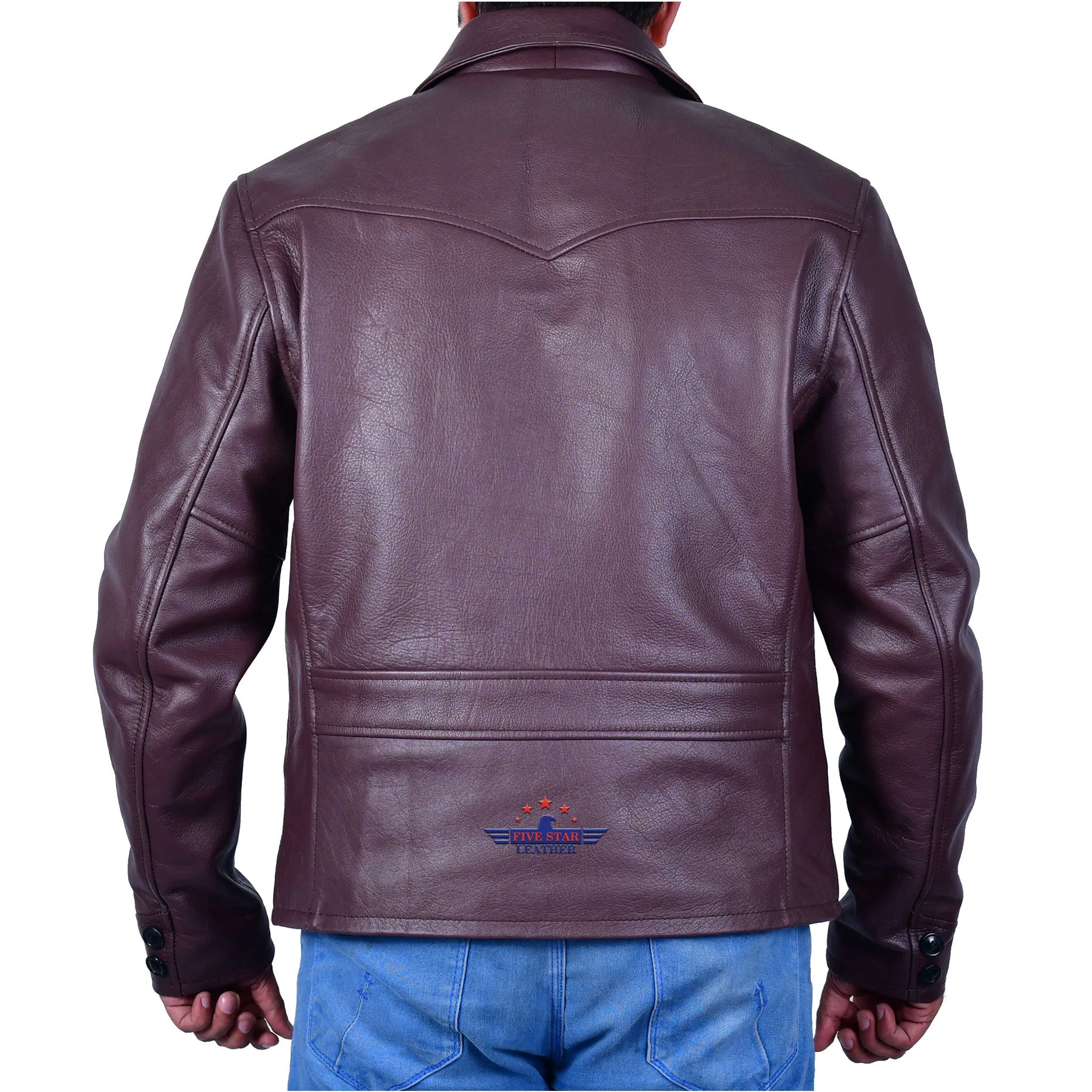 FiveStar Leather Repro 1930s Style Men Steer hide Leather jacket