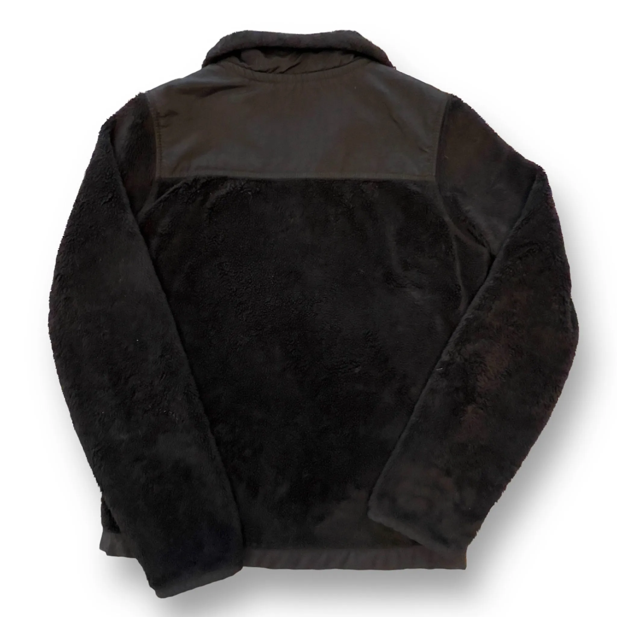 Girls Children's Place Size 7/8 Black Faux Fur Lightweight Zippered Jacket