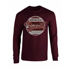 Hawley Bearcats - Animal Print Stripe Circle Long Sleeve T-Shirt