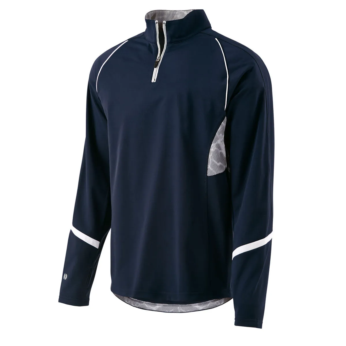 Holloway Men's Navy/White Quarter Zip Tenacity Pullover