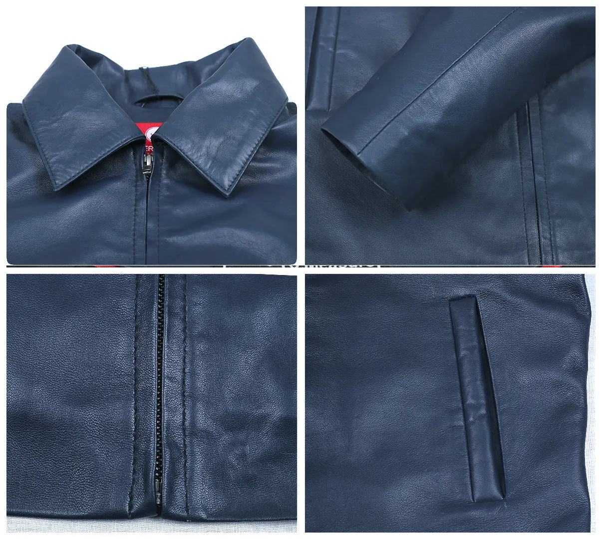 Leather Jackets Hub Mens Genuine Lambskin Leather Jacket (Black, Aviator Jacket) - 1501331