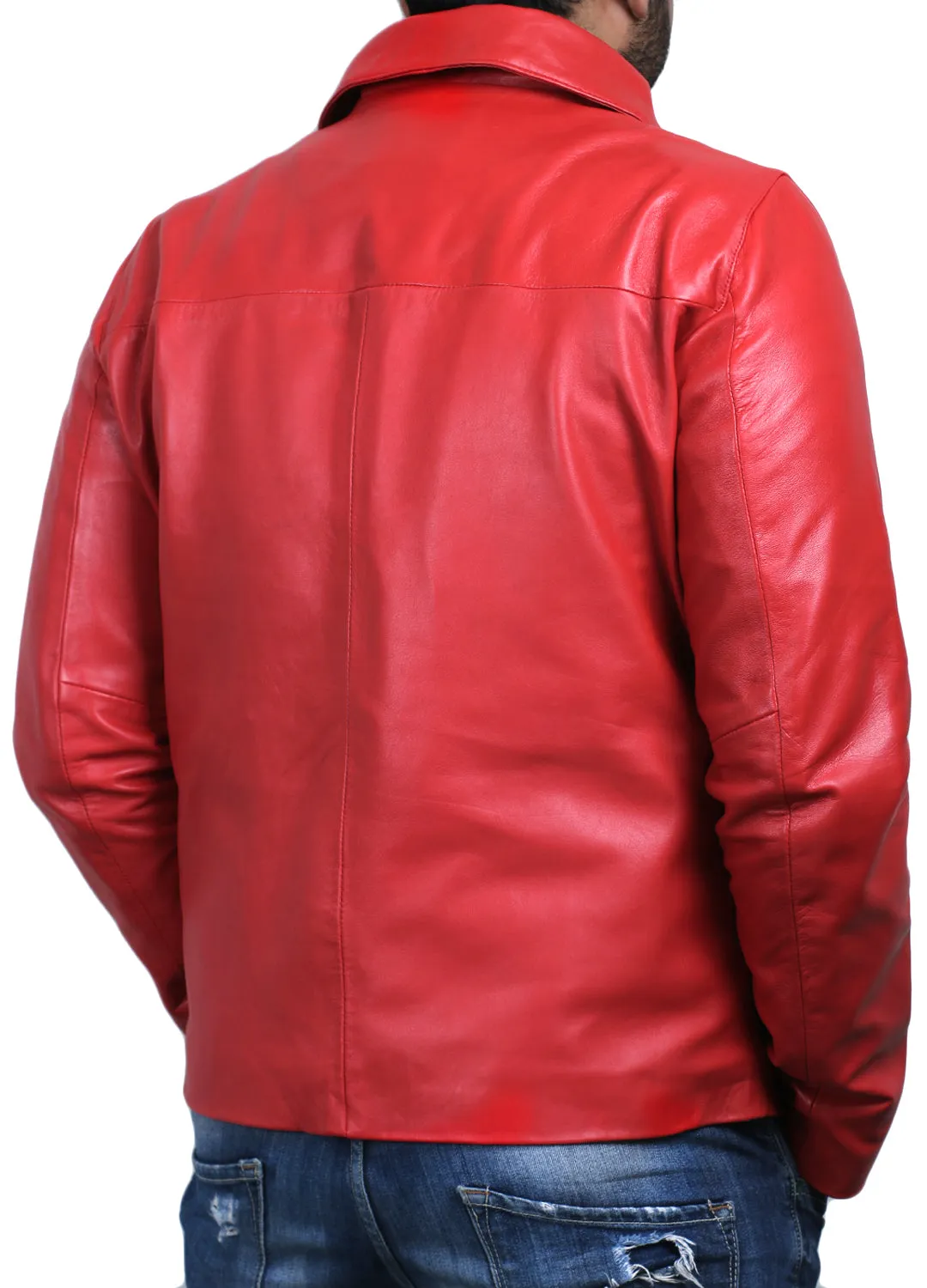 Leather Jackets Hub Mens Genuine Lambskin Leather Jacket (Black, Aviator Jacket) - 1501331