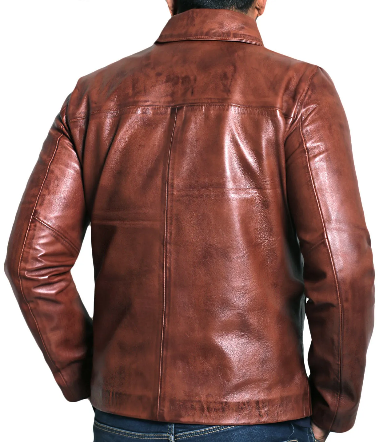 Leather Jackets Hub Mens Genuine Lambskin Leather Jacket (Black, Aviator Jacket) - 1501331