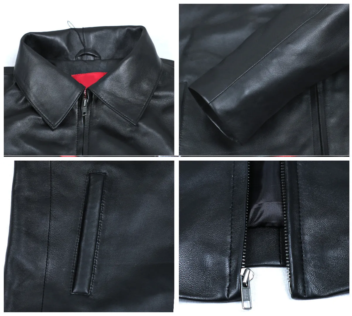 Leather Jackets Hub Mens Genuine Lambskin Leather Jacket (Black, Aviator Jacket) - 1501331