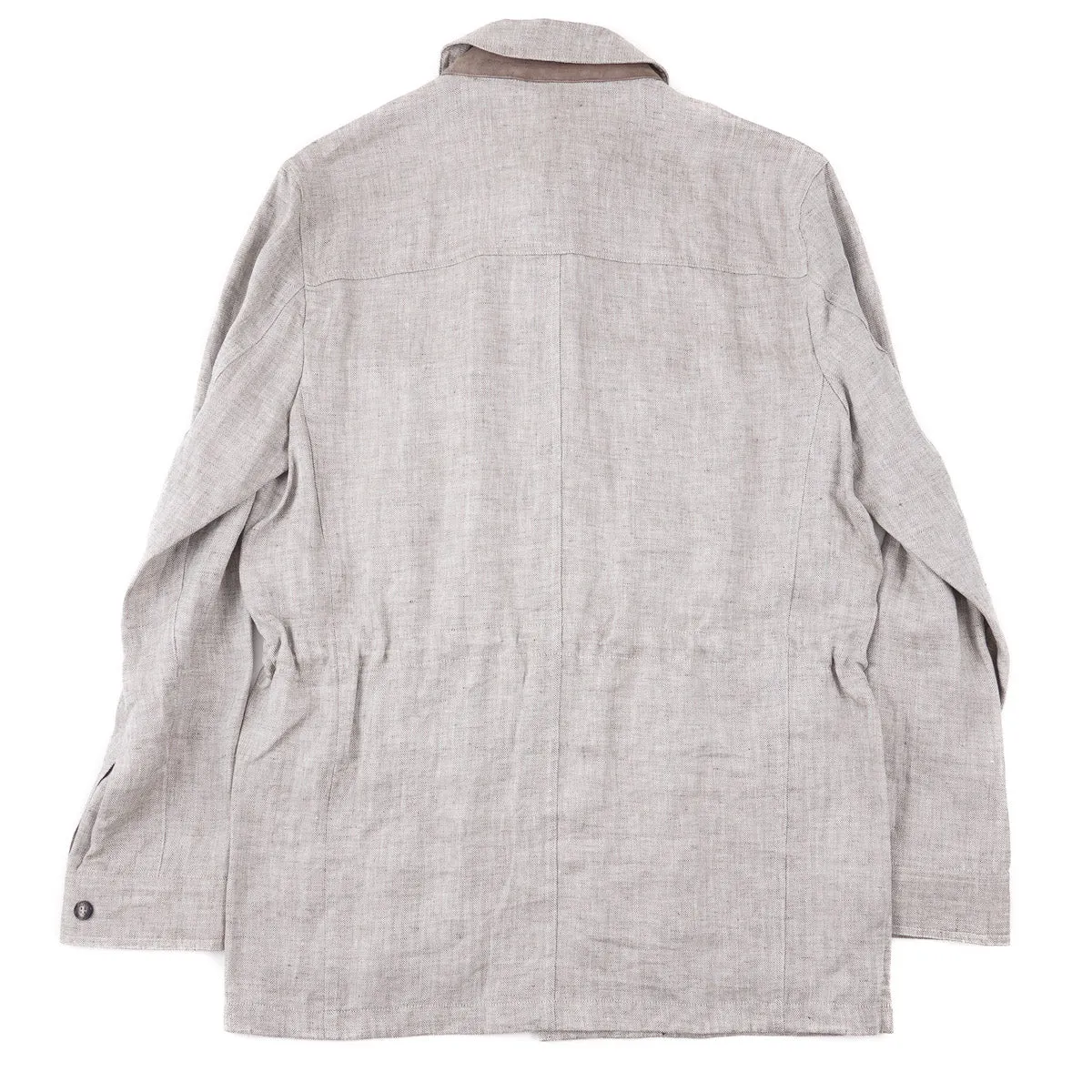 Lightweight Woven Linen Safari Jacket
