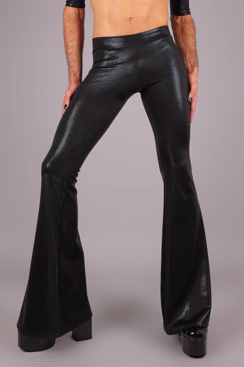 Low Waist Jeans Back Bell Bottom Leggings, Black