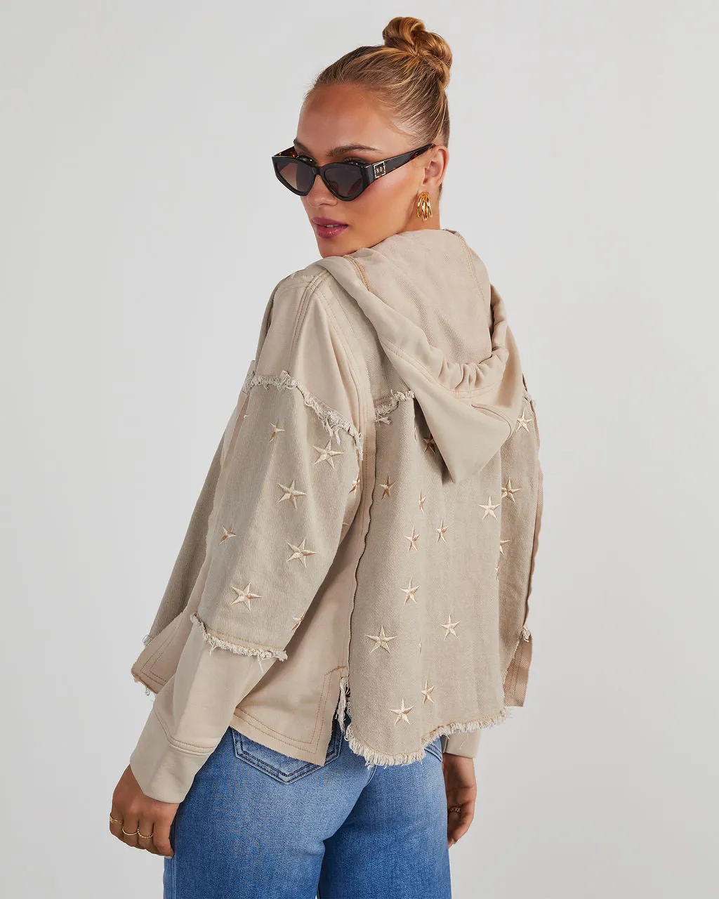 Mallory Lightweight Hooded Button Up Jacket