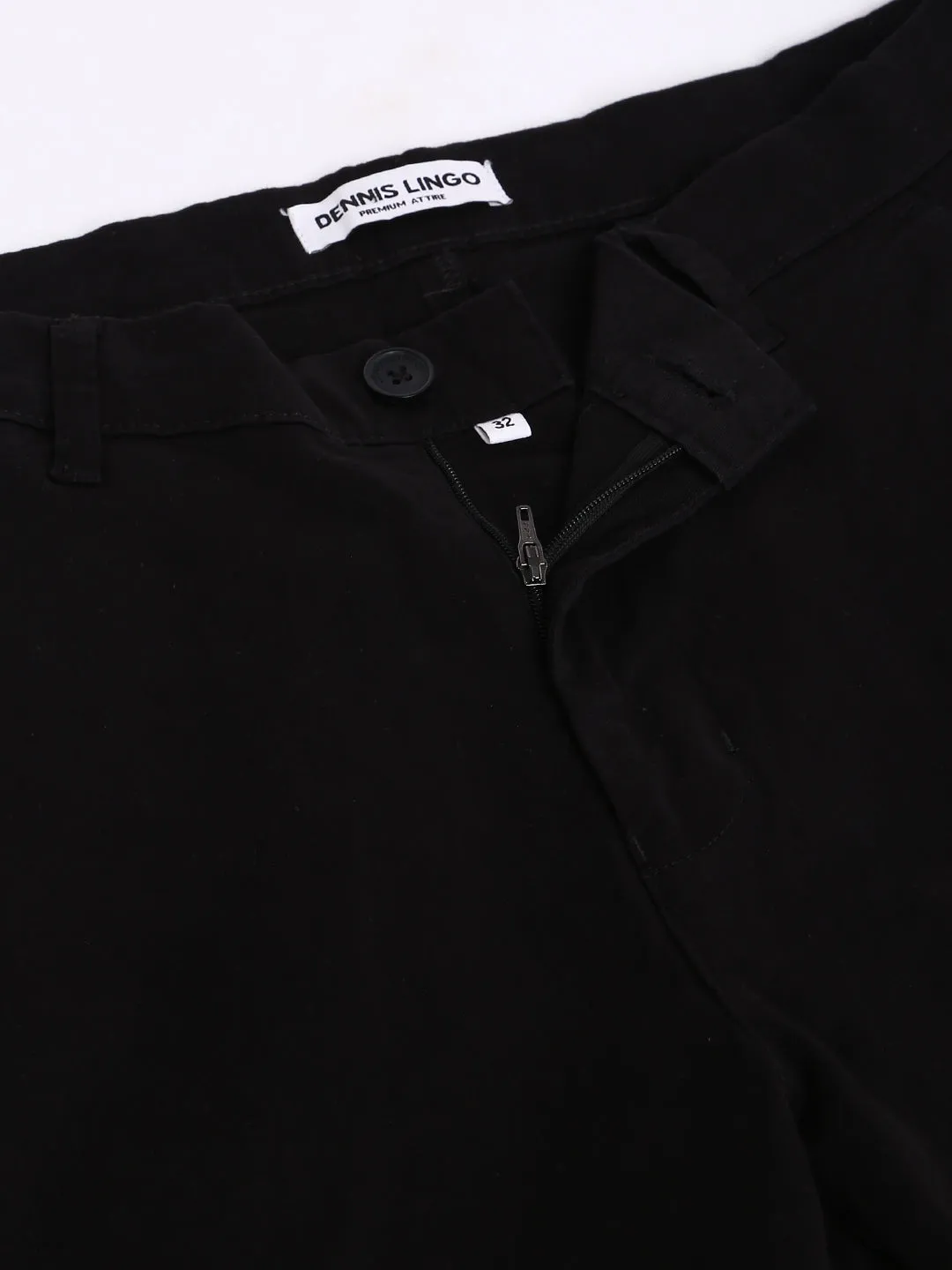 Men's Tapered Fit Cotton Chinos (Black)