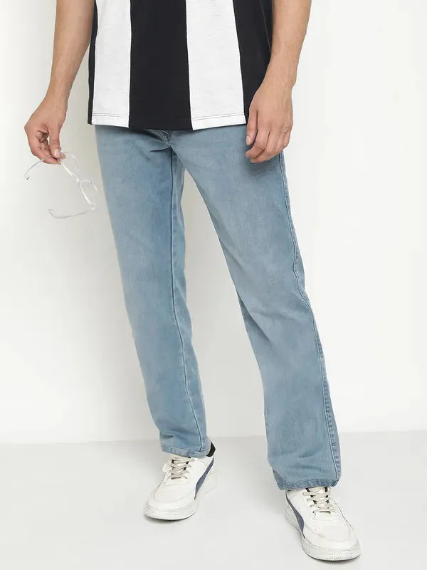 Octave Men Mid-Rise Light Shade Light Fade Clean Look Stretchable Jeans