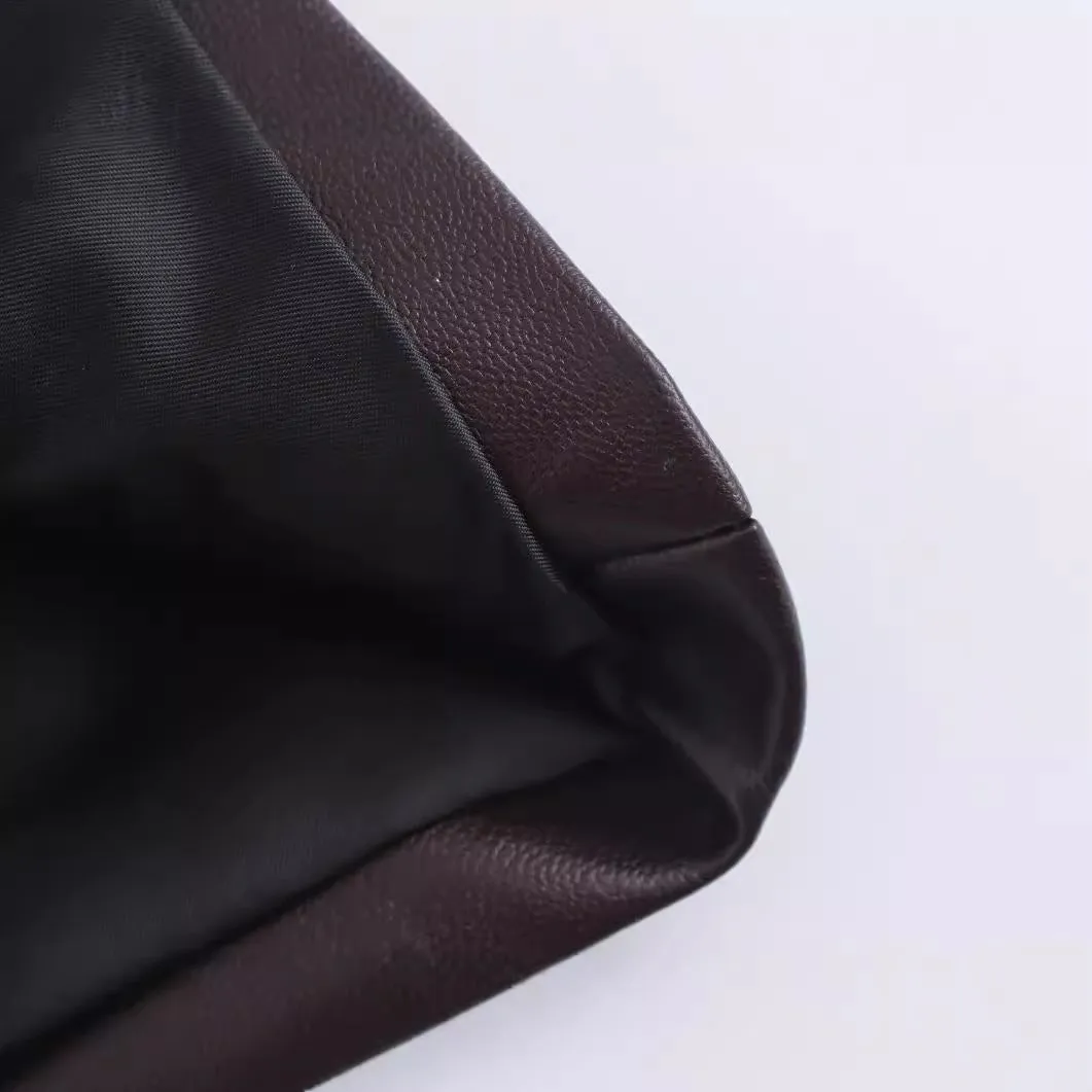 Pre Order:  Solid Leather Jacket   Mini Skirt