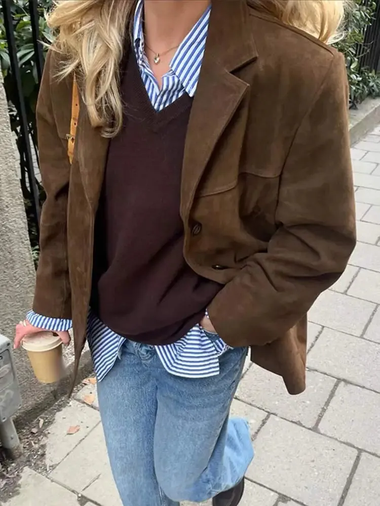 RayRay The perfect Brown Suede Jacket