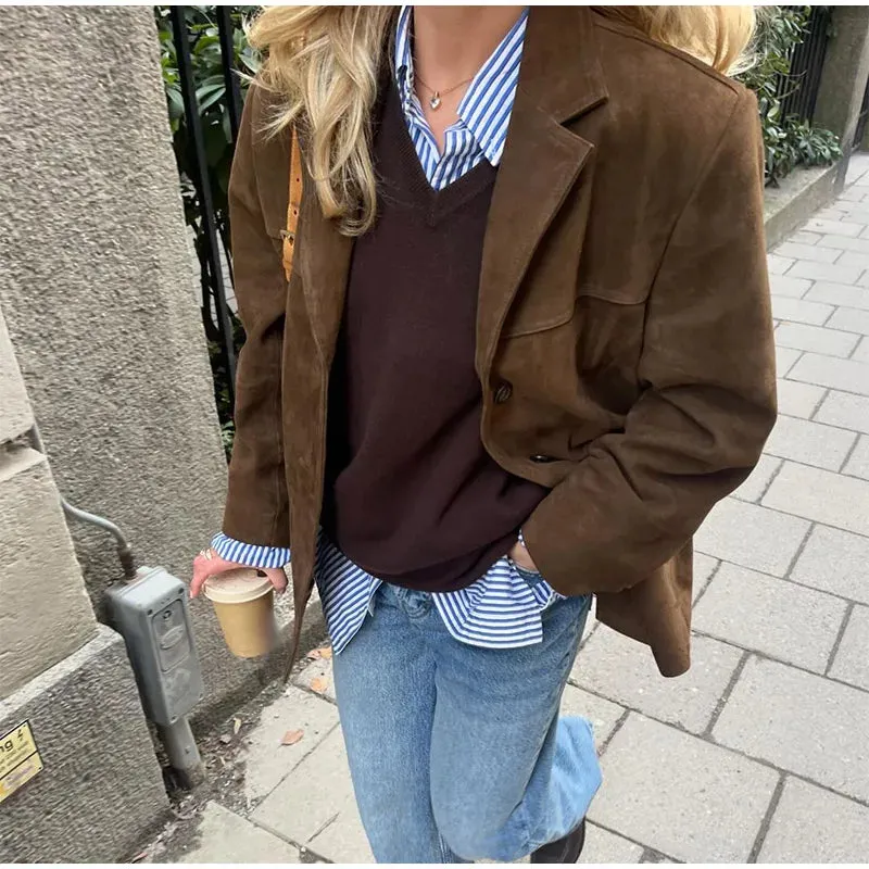 RayRay The perfect Brown Suede Jacket