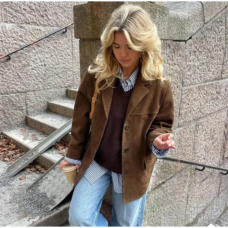 RayRay The perfect Brown Suede Jacket