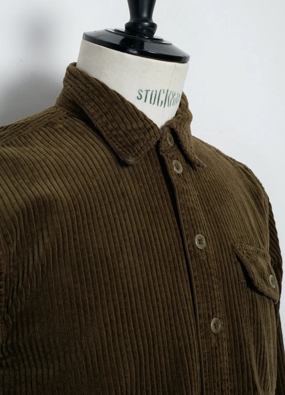 SILAS Elephant Cord Overshirt | Seaweed