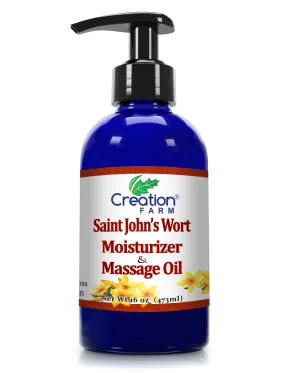 St Johns Wort Moisturizer & Massage Oil 16 oz  Soothing Body Massage Oil