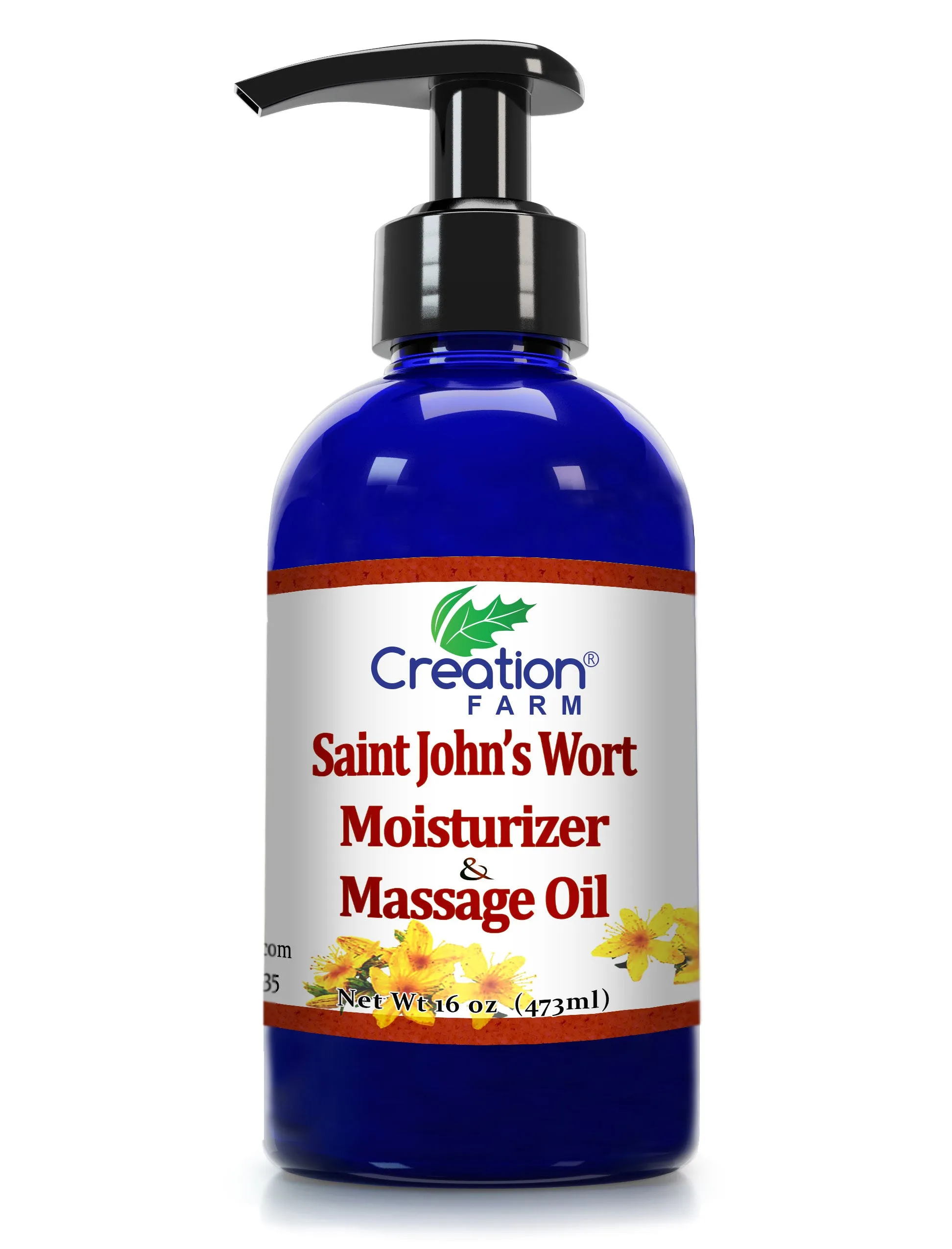 St Johns Wort Moisturizer & Massage Oil 16 oz  Soothing Body Massage Oil