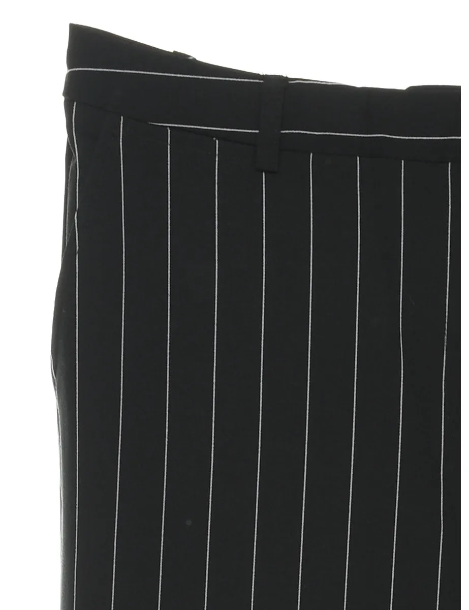 Striped Black Trousers - W30 L31