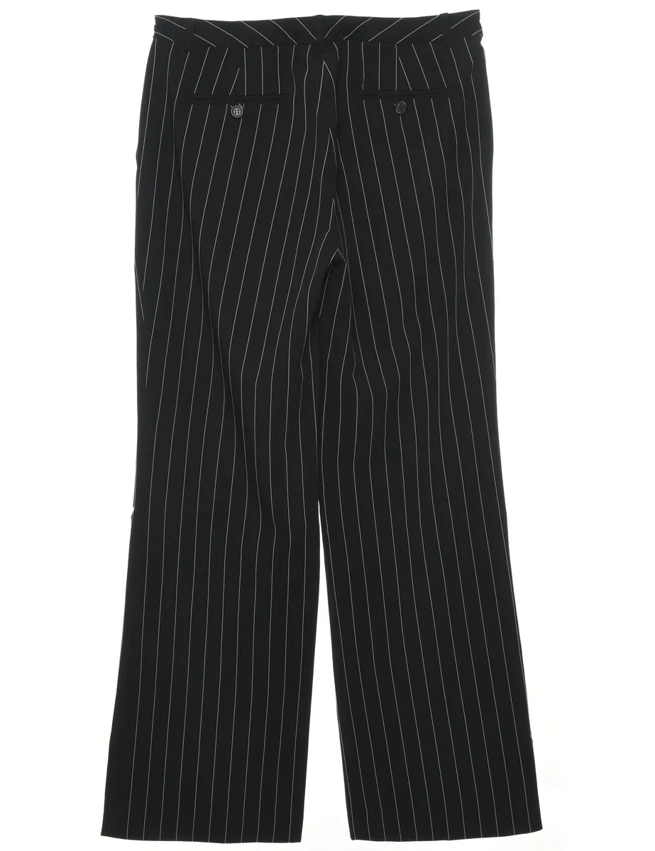 Striped Black Trousers - W30 L31