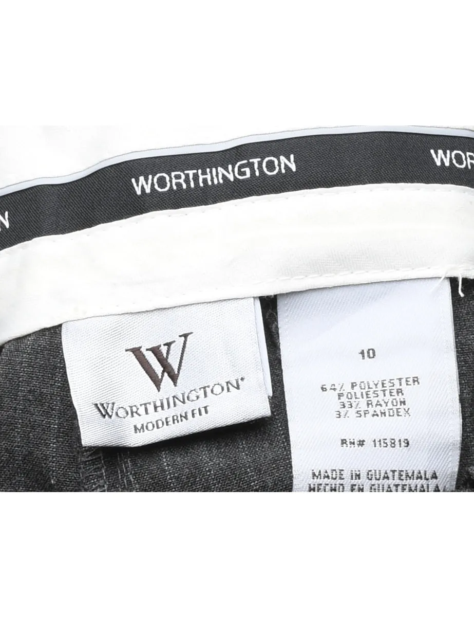 Striped Dark Grey Classic Trousers - W32 L29