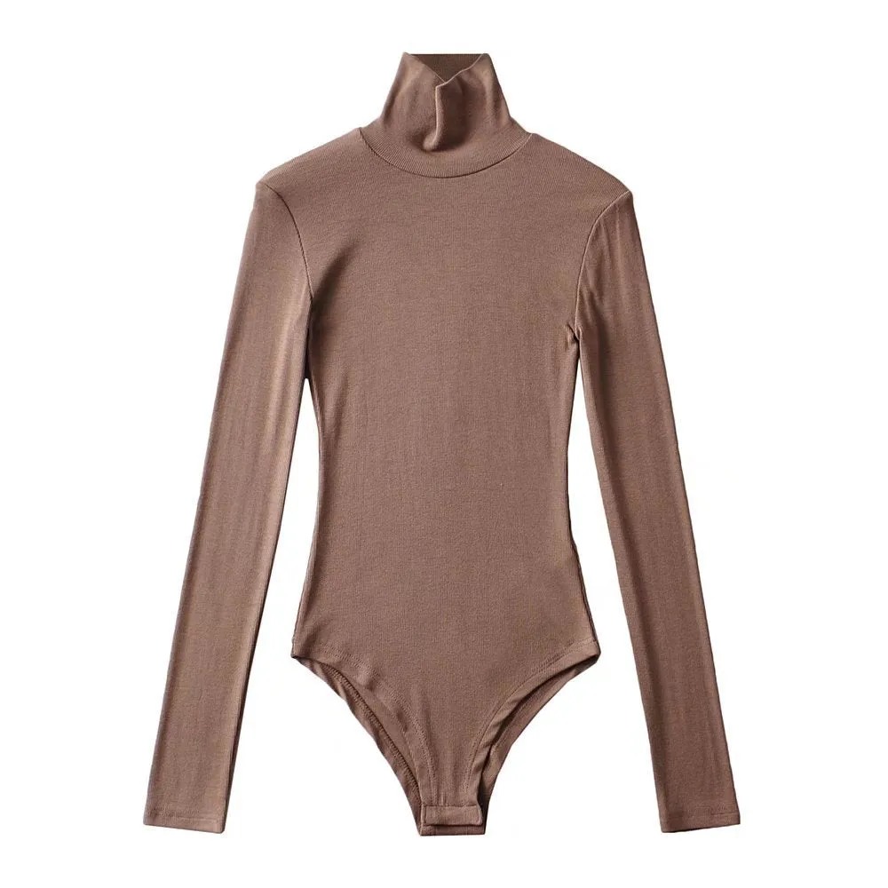 The Rock Turtleneck Autumn and Winter Threaded Cotton Turtleneck Bottoming Shirt Stretch One-Piece Long Sleeves T-shirt