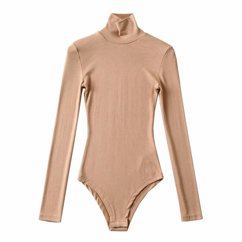 The Rock Turtleneck Autumn and Winter Threaded Cotton Turtleneck Bottoming Shirt Stretch One-Piece Long Sleeves T-shirt