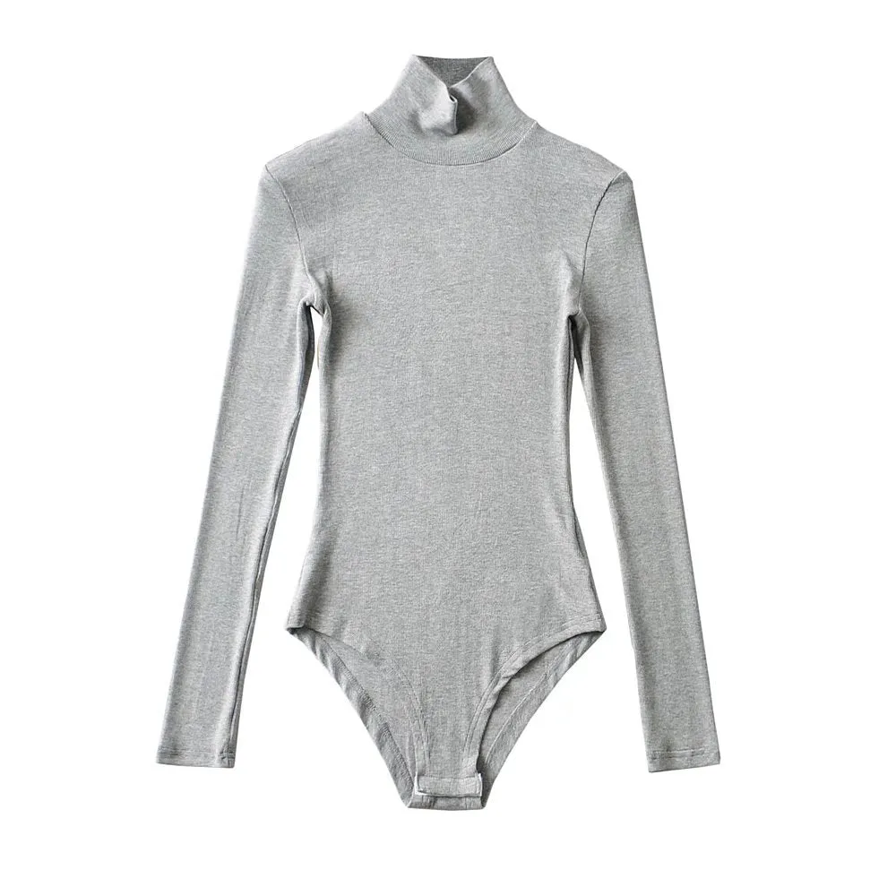 The Rock Turtleneck Autumn and Winter Threaded Cotton Turtleneck Bottoming Shirt Stretch One-Piece Long Sleeves T-shirt