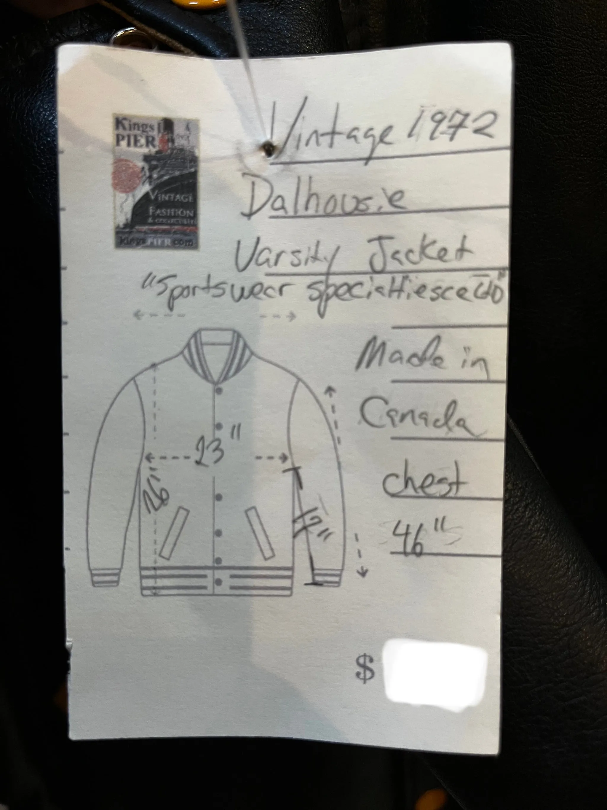 Vintage 1970s Dalhousie University Varsity Jacket, Made in Canada SOLD