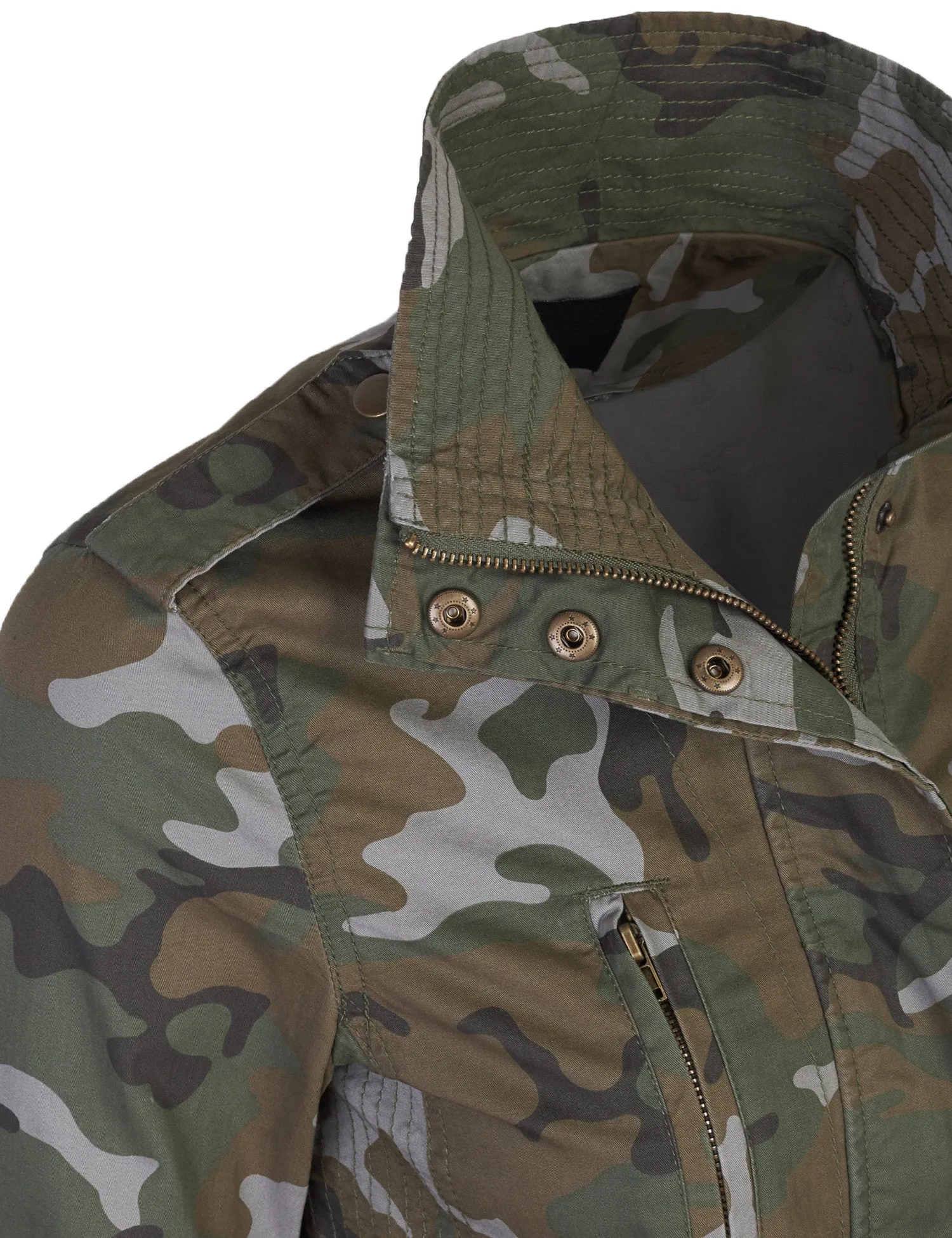 Zip Up Military Anorak Safari Jacket Coat