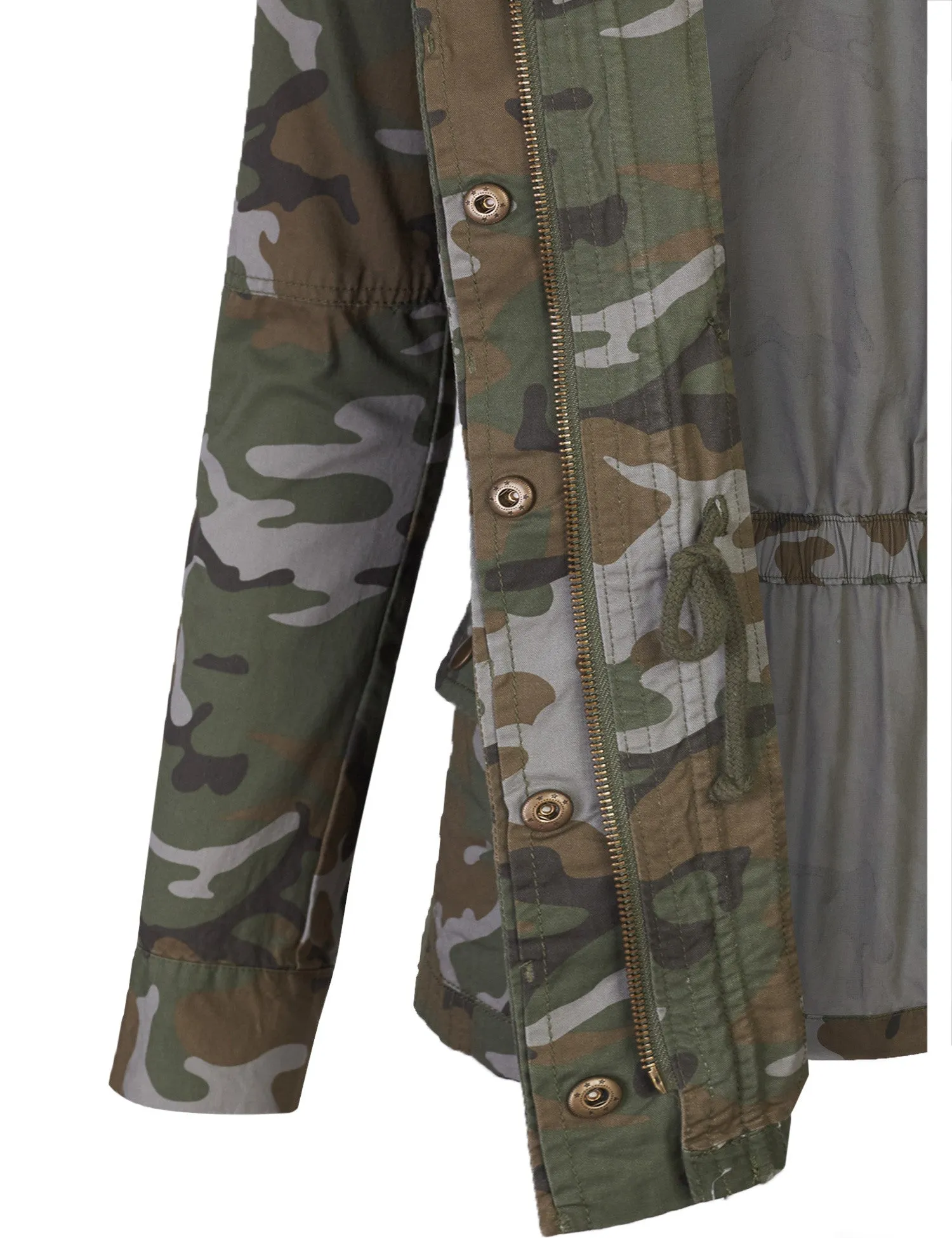 Zip Up Military Anorak Safari Jacket Coat